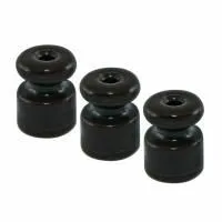 Керамический изолятор для ретро провода черный (25шт) TDM