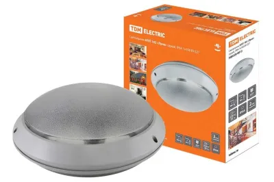 Свет. Накл. накал. E27 2*60Вт IP64 260*260*95мм Сер. Пласт. КЛЛ НПП 105 TDM ELECTRIC /SQ0328-0012/ Снят с пр-ва  !!!