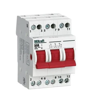 Модульный переключатель 3 положения 3P 50А ВР-103 Dekraft