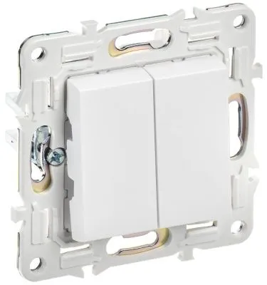 Кросс-переключатель СУ 2 кл. Арктический белый IP20 Механизм SK-V06W SKANDY IEK (ИЭК) /SK-V23-0-10-K01/