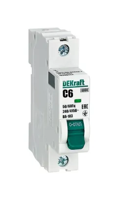 Выкл. авт. 1П   6А C 6кА ВА-103 DEKraft
