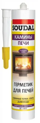 Герметик для печей черный - Калофер Soudal (пистолетный 310 мл) 10829 (Бельгия) 