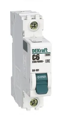 Выкл. авт. 1П   6А C 4,5кА ВА-101 DEKraft