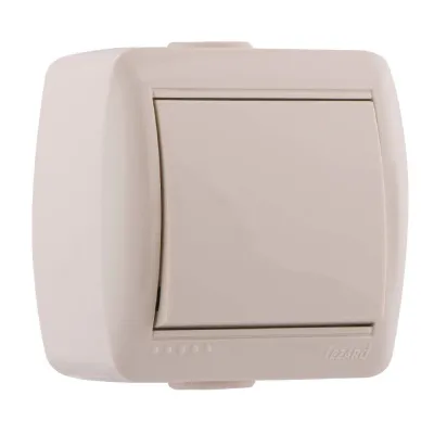 Выключатель Lezard О-У 1-м. кремовый 710-0300-100 NATA (10)