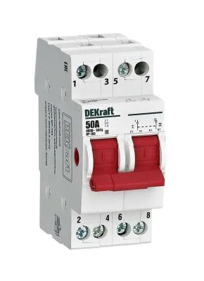 Модульный переключатель 3 положения 2P 50А ВР-103 Dekraft