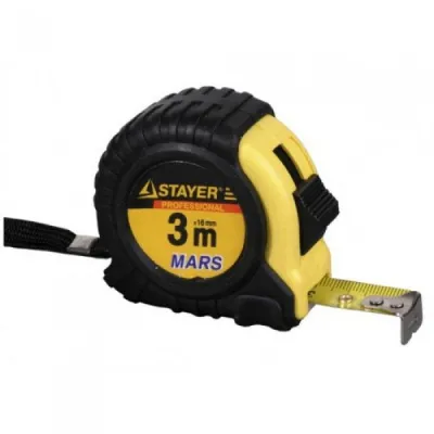 Рулетка 3м*25мм STAYER ''MARS'' /34131-03-25/