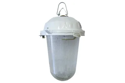 Свет. Подвесн. накал. E27 1*200Вт IP52 306мм без решетки Бел. Стекло / Сталь крюк, инд.упак. НСП 02-200-021.01 TDM ELECTRIC /SQ0310-0011/
