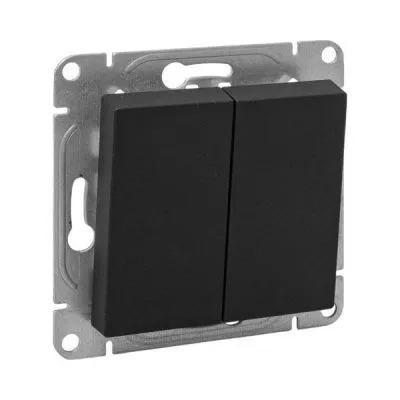 Кросс-переключатель СУ 2 кл. Черный IP20 Механизм Эпика EKF /UP1-SWB-22/