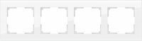 Рамка Werkel на 4 пост Favorit (белый, стекло) (5шт.) WL01-Frame-04 2